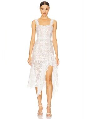 NWT Bronx and Banco Tiffany Blanc Lace Dress in White Small